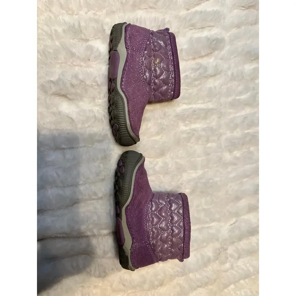 OshKosh Stride Rite Toddler Girl Size 6 Shoe Bundle Purple Boots Gray Sneakers
